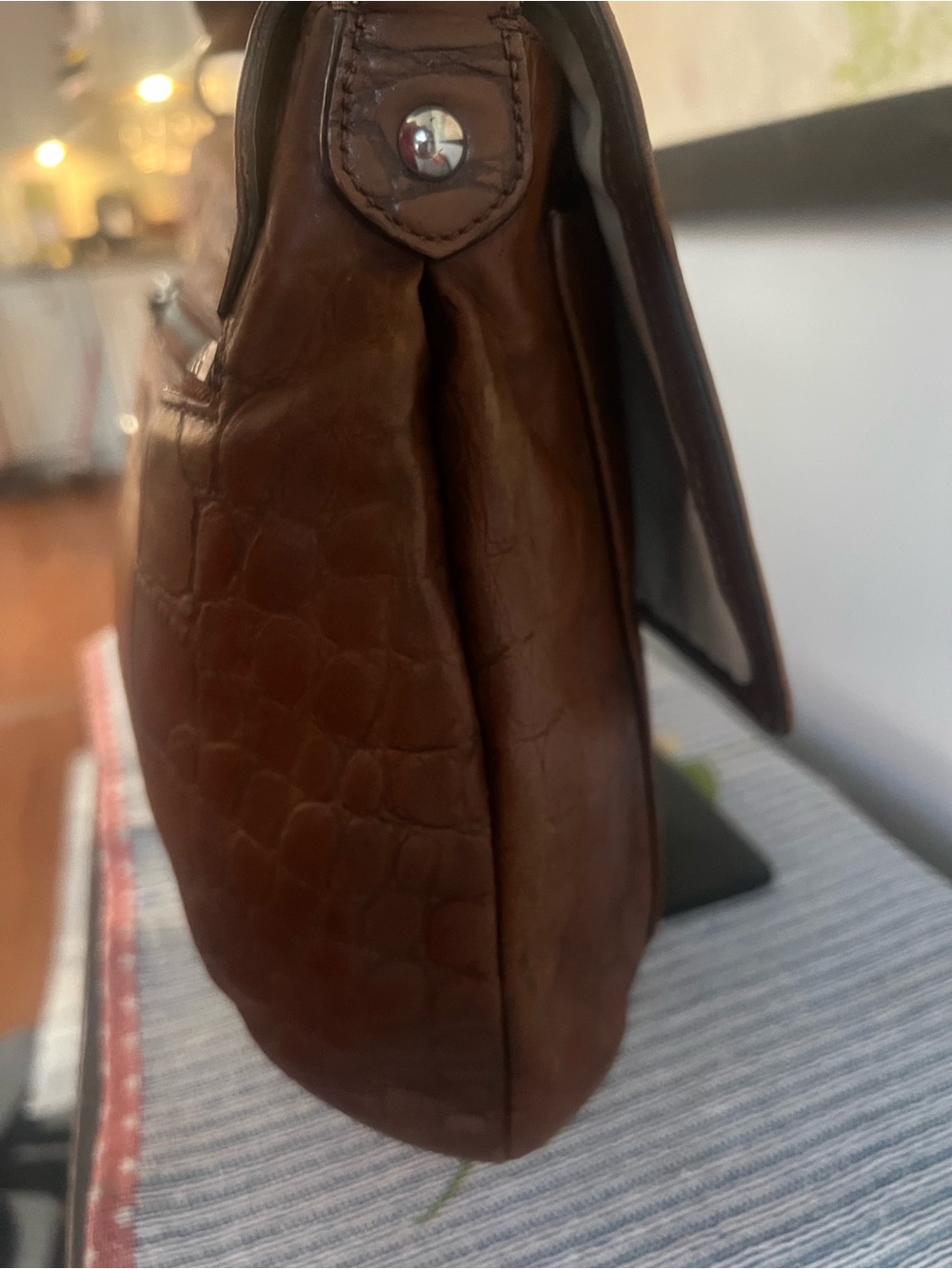 Coach Signature Ashley Shoulder Bag Brown Leather Purse Handbag F17646 - Picture 8 of 14
